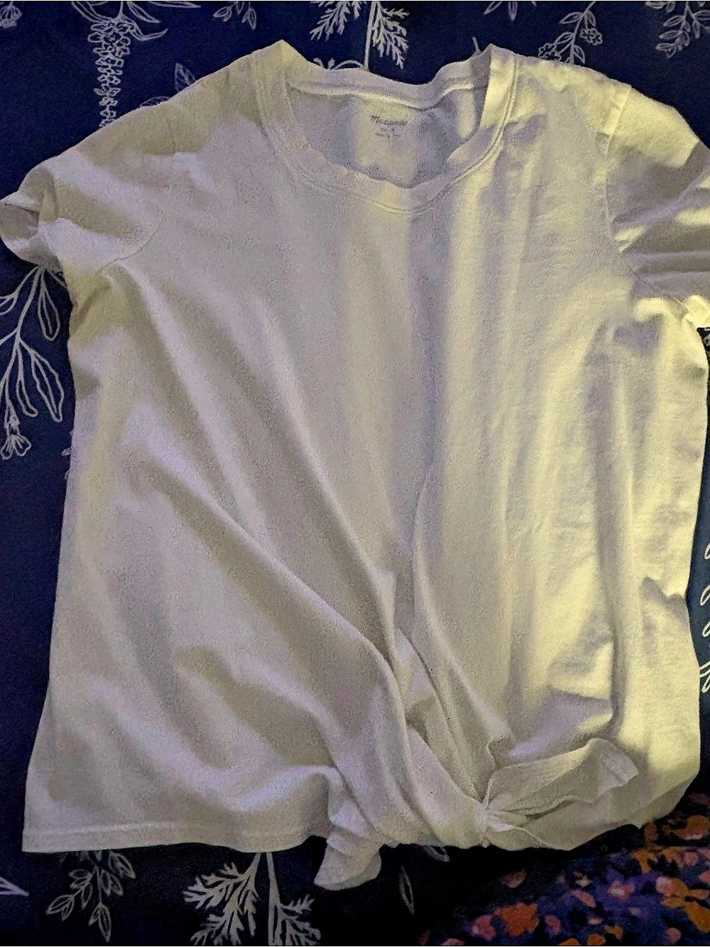 Madewell Tie-Front Tee White Size Small